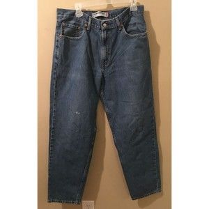 Levi's 560 Jeans Men's 34X32 Baggy Tapered Leg Zip Fly Blue Denim (Small Hole)